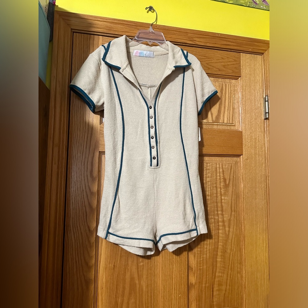 🏝️NWT FREE PEOPLE TERRY ROMPER - Picture 6 of 11